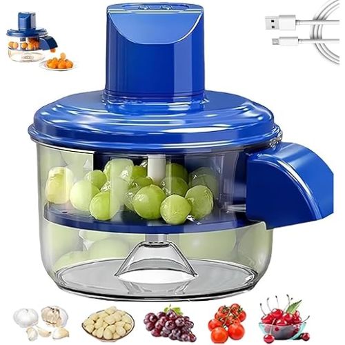Automatic Vegetable Peeler, Electric Garlic Peeler, New Automatic Small Fruit Peeling Tool, Rechargeable Commercial Smart Fruit Peeler Machine, for Grapes, Garlic, Tomato, Cherry