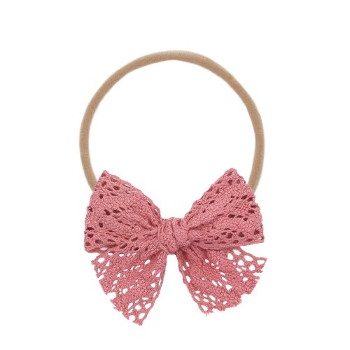 Vintage - Berry Crochet Lace Bow