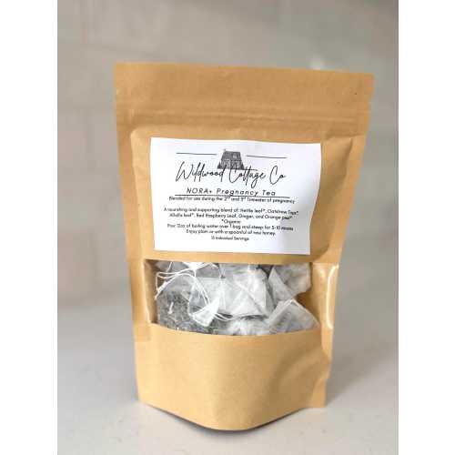 NORA Pregnancy Tea 2nd & 3rd Trimester – Organic Prenatal Herbal Tea | Raspberry Leaf Pregnancy Tea, Nourishing Mineral Rich Blend,