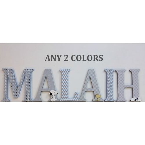 Wood Nursery Letters- Dog themed, ,Nursery Decor-Price Per Letter-Custom made -Other Colors available