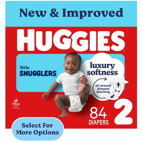 Free Shipping! Huggies Baby Diapers Size 2 12-18 lbs 84 Count Leak and Blowout Protection