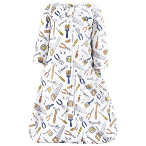 Hudson Baby Long Sleeve Plush Faux Fur Sleeping Bag, Wearable Blanket, Construction Work, 6-12 Months