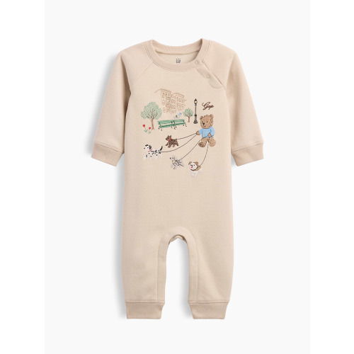 Baby VintageSoft Embroidered Brannan Bear Raglan One-Piece
