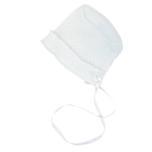 Paty Knit Classic Bonnet with Satin Ribbon - PatyInc