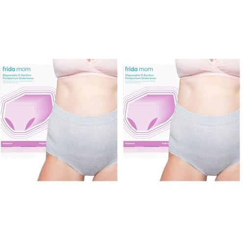 Frida Mom Women's High, Grey, Regular (Waist 28" to 42" Stretched) (Pack of 2)
