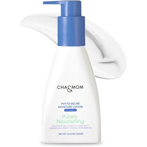 CHA&MOM Korean Baby Skincare - Hypoallergenic, Plant Based, and Natural Phyto Seline Moisture Lotion, 8.46oz