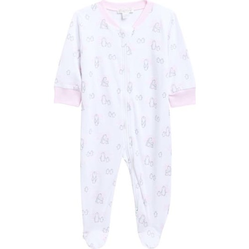 Print Pima Cotton Zip Footie, Newborn