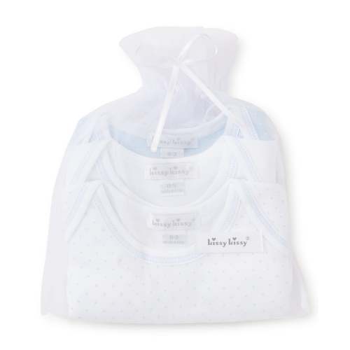 Blue Dot 3 Pack S/S Bodysuit Set w/ Tulle Bag, 3-6 M