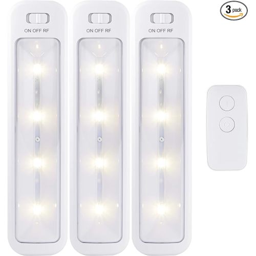Energizer Wireless 10in. LED Bars, 3 Pack, Remote Controlled, 70 Lumens Each, Soft White, Battery Operated, No Wiring, Easy to Install, Add Light Where You Need It Most, 44575