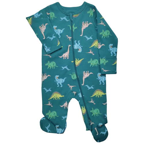 Wonder Nation Baby Boys or Girls Zip Front Footed Pajamas, Sizes Preemieie-6/9 Months