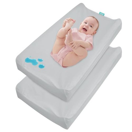 Waterproof Changing Pad Cover, 32"x16", 2-Pack, Pink