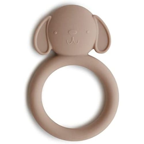 mushie Silicone Baby Teether Toy | Dog