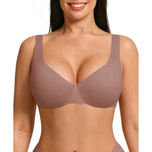 FeelinGirl Women's Unlined Bras Underwire Comfort Full Coverage Tshirt Bras
