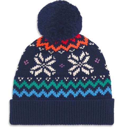 Baby Rainbow Snowflake Fair Isle Beanie, Navy Rainbow Snowflake Fair Isle - Primary | Maisonette
