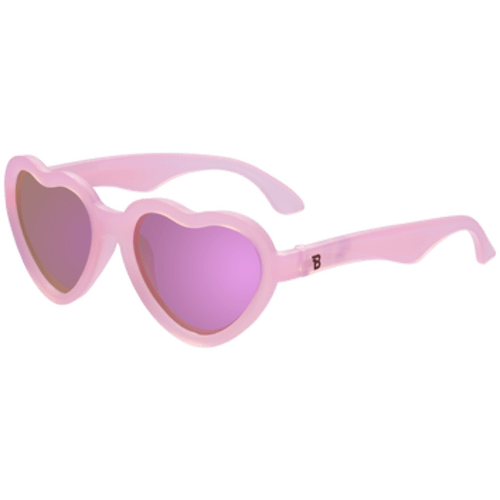 Frosted Pink Heart | Polarized Purple Mirrored Lenses – Babiators Sunglasses