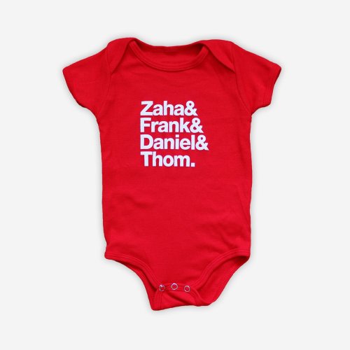 Zaha & Frank & Daniel & Thom. - one-piece - 6mo