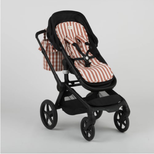 Stroller Mat - Red + Off White