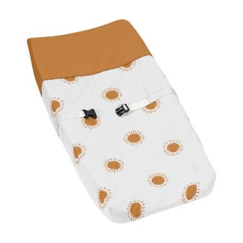 Sweet Jojo Designs Boy or Girl Gender Neutral Unisex Changing Pad Cover Boho Sun White and Orange
