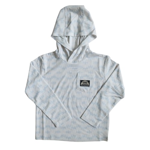 White Aztec UPF Little Surfer Dude Logo Hoodie