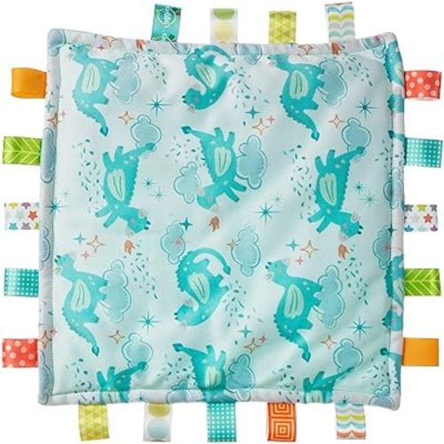 Taggies Lovey for Baby Security Blankets Original Comfy Blanket with Sensory Tags, 12 x 12-Inches, Drax Dragon
