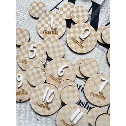 Checkered Mouse Inspired Baby Milestones