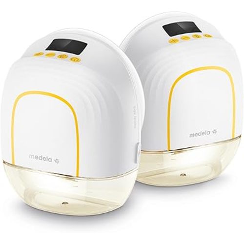 Medela Melody InBra Wearable Double Electric Breast Pump – Slim Design, Ultra-Soft Fit, Quiet, Powerful, Easy Pump & Store Container with Lid, Lightweight, Display with Timer, USB-C Rechargeable