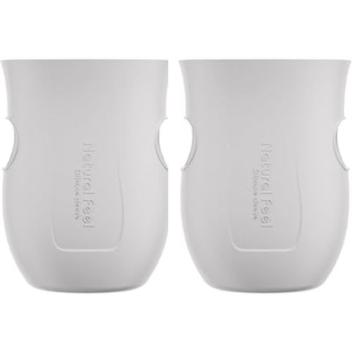Gulicola Glass Baby Bottle Silicone Sleeves, White, 5 oz - 2pks