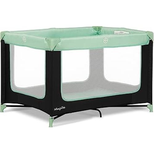 Dream On Me Zodiak Baby Playard, Breathable Mesh Sides, Soft Comfortable Mattress, Quick & Easy to Fold with Travel Carry Bag, Compact Space Saving Design - Mint