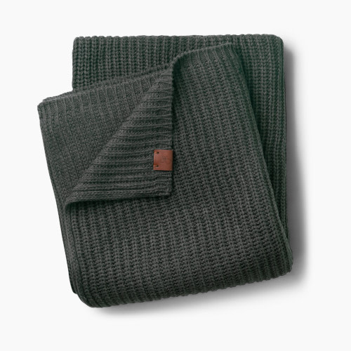 Goumi Kids Mountain Collection Organic Cotton Knit Cozy Blanket - Pine, 47 X 47