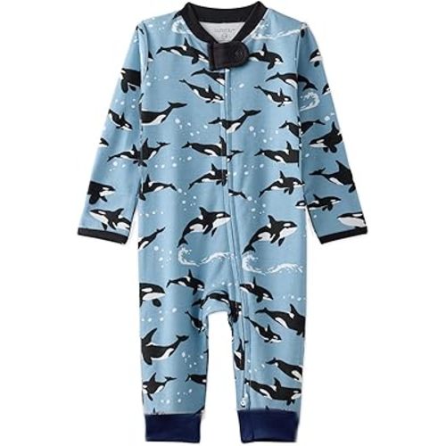 Shadow Sleep & Play 100% Organic Cotton Footless Zip Front Sleeper Pajamas
