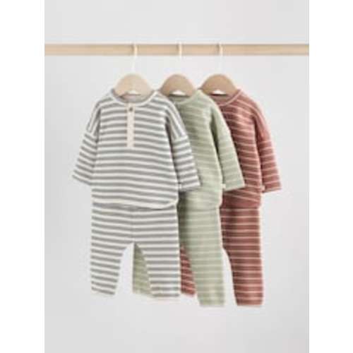 Buy Green/Blue/Brown Stripe Baby Top & Leggings 6 Piece Set (0mths-3yrs) from Next USA