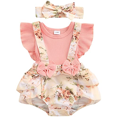 Mubineo Baby Girl Summer Clothes Outfits Sleeveless Lace Floral Romper Dress Newborn Outfit