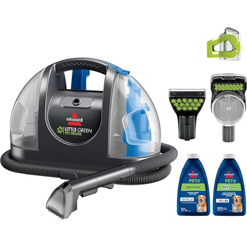 BISSELL Little Green Multi-Purpose Portable Carpet and Upholstery Cleaner, Car and Auto Detailer, with Exclusive Specialty Tools, Green, 1400B
