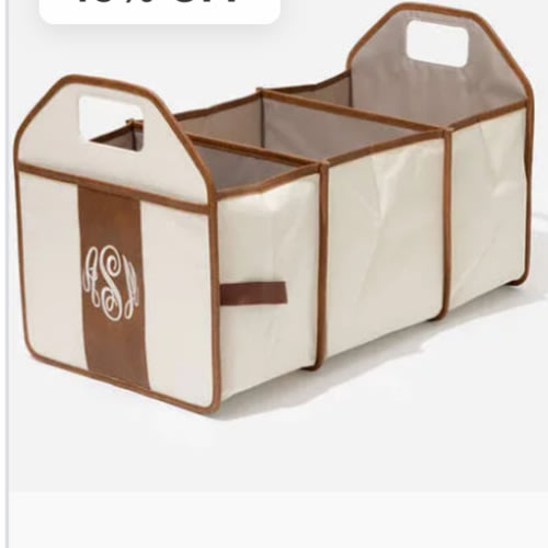 Monogrammed Trunk Organizer