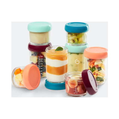 Babymoov Babybols glass food containers 4 x 4oz + 4 x 8oz Multiset