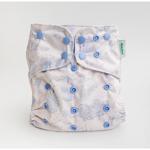Animals and Insects: Essentials Pocket Cloth Diaper with Athletic Wicking Jersey, Grows with your Baby