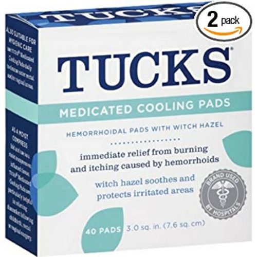 Tucks Medicated Cooling Hemorrhoidal Pads, 40 Count (Pack of 2)
