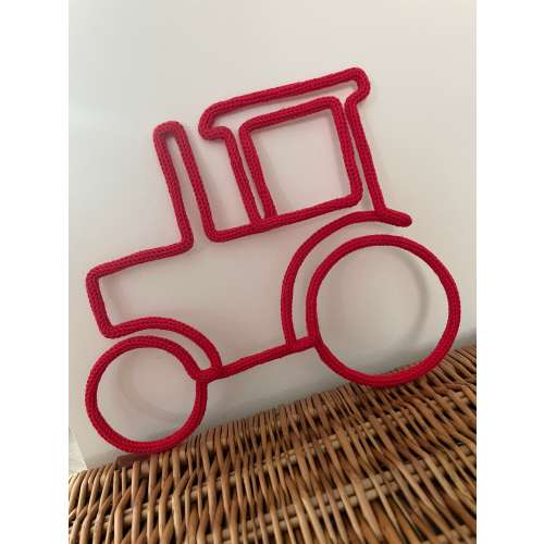 Knitted Wire Tractor | Knitted Signs | Nursery Decor |Kids Decor | Personalised Gift | Farm | Tractor | Knitted Wire Names