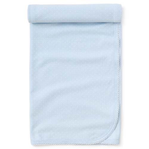 Blue/White New Kissy Dots Print Blanket