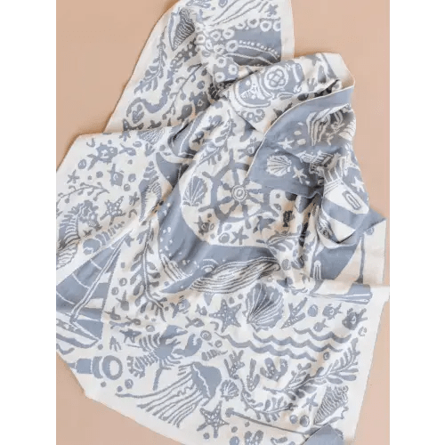 Blueberry Hill Cotton Nautical Blanket