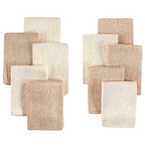 Little Treasure Baby Unisex Rayon from Bamboo Luxurious Washcloths, Cream Tan, One Size - Cream Tan - One Size