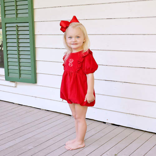 Red Corduroy Olivia Bubble