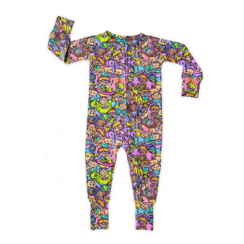 90's Playdate Dreamland Long Sleeve Sleeper Bamboo - PRE ORDER – Made of Dreams