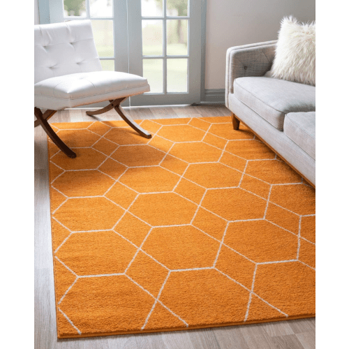 Unique Loom Trellis Frieze Collection Area Rug - Geometric