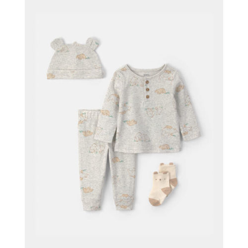 Baby 4-Piece Bear Layering Set - Grey | Carter's