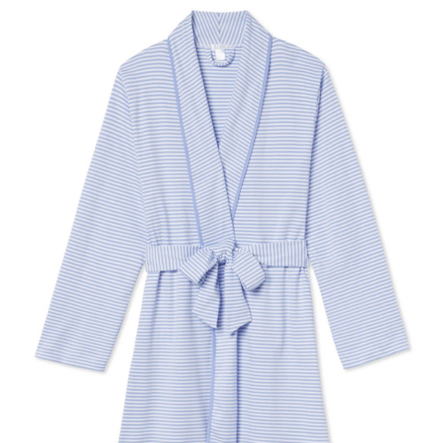 LAKE | Women | Pima Cotton Pajamas | Hydrangea Pima Short Robe