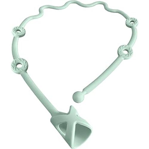 Baby Spoons Self Feeding 6+ Months Holder Strap Highchair Accessories-Gelinor Feeding Aid for Keep Spoon and Forks Set Close at Hand and Off The Ground(Green)-No Spoon