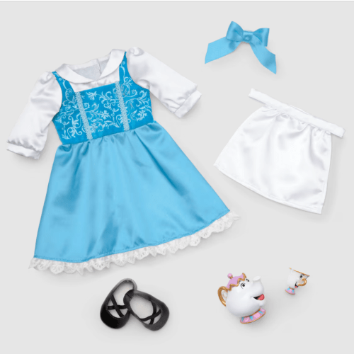 American Girl® Disney Princess Belle Blue Dress, Mrs. Potts, Chip & Accessories for 18-inch Dolls