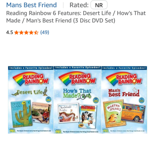 Reading Rainbow 6 Features: Desert Life / How's That Made / Man's Best Friend (3 Disc DVD Set)
