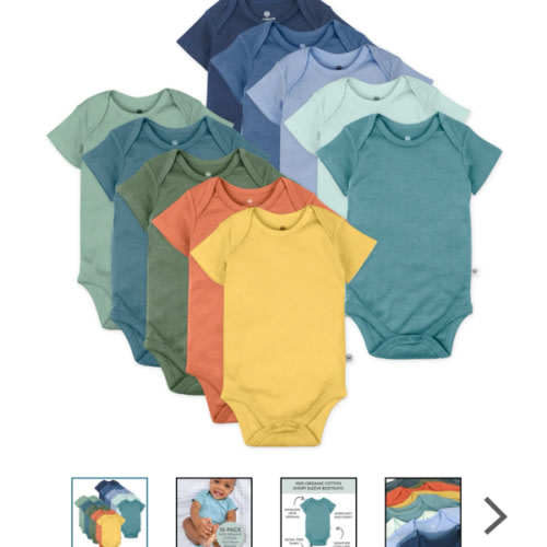 10-Pack Organic Cotton Short Sleeve Bodysuits | Honest Baby Clothing